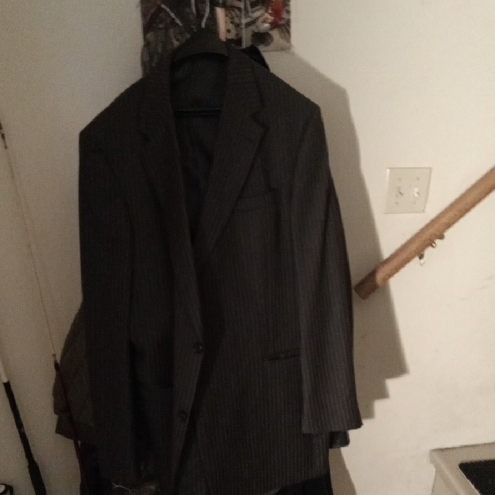 Men's Classic Gray Pinstripe Blazer